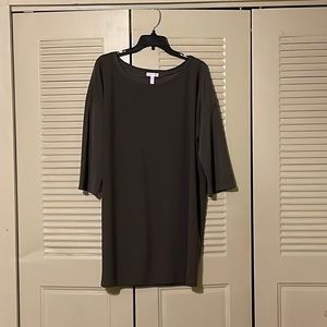 Olive green Leith tunic dress.